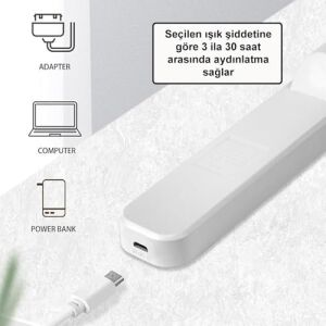 Şarjlı 3 Renk Portatif LED AYDINLATMA/GT-CL12