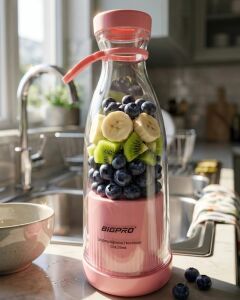 Mini Blender USB Şarjlı Smoothie Hazırlayıcı Kolay Temizlenebilir Tasarım