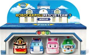 Polı MRT-760 Robocar Poli Mini Kasabanın Kurtarma Araçları 4lü Set