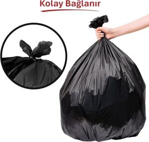Profesyonel Jumbo Boy Çöp Poşeti 7'li 12 Adet 80X110 Cm, Sızdırmaz Yırtılmaz Jumbo Boy Çöp Torbası, Geri Dönüştürülebilir Atık Torbası, Restoran, Kafe, Ev, Mutfak Için Güçlü Çöp Poşeti